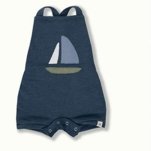 Little Road Co (Lulu and Roo) Midnight Sailboat Patch Romper